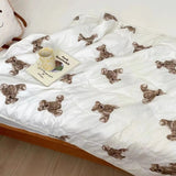 Cute Cartoon Bear Rabbit Blanket Large Soft Cotton Bedspread Sofa Cover Kids Adults Nap Quilt Throw Blanket Home Hotel Bed Cover