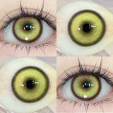 2 Pcs Best Selling Contacts Colored Lenses Myopia Degree -0.00 to -8.00 Green Eye Korean Lenses Blue Soft Fashion Lenses