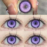 2pcs New Colored Contact Lenses for Eye Anime Eye With Degree Yellow Contacts Lenses Halloween Pupils Makeup Contact Lens