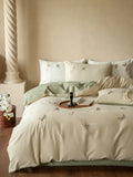 Pure Cotton  Embroidery Bedding Cover Ins Sle Single Piece Cotton Flannel Duvet Cover Skin-friendly All Seasons