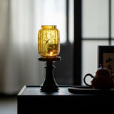 Elegant Candle Holder Tea Ceremony Glass Ceramic Aesthetic Decor Incense Candlestic Stand Atmosphere Ornament Gift
