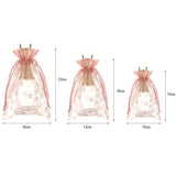 50Pcs/Lot Flower Organza Drawstring Pocket Candy Jewelry Pouches Packaging Gift Bags Birthday For Wedding Party Christmas Favors