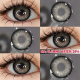 Eye Eyes Color Contacts Colored Contact Lenses Lens Small Pupil Cosmetics Cosplay Black 2Pcs 12 Months 1 Year Yearly Use