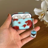 Cartoon Cute Amber Blue Clear Soft Earphone Case For AirPods 4nd Air Pods 3 Pro 2 With Keychain Fall Prevention Protective Cover