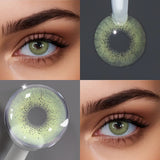 Natural Ocean Blue Half Yearly Colored Contact Lenses 14.2mm Small Pupil Eye Beauty Cosmetic Contacts For Daily Makeup