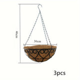 Resin Plastic Hanging Basket Planter for Indoor Outdoor Plants Wall Mounted Decorative Flower Pot with Durable Hanging Planter