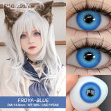 2pcs Anime Cosplay Contact Lenses Colored Lens for Crazy Halloween Solid Color Blue Contacts Pink Beauty Pupil Yearly