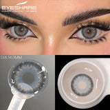 2Pcs Color Contact Lenses for Eye Natural Blue Contact Lenses Brown Pupils Beauty Gray Lenses Yearly Green Eye Contacts