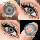 2pcs Colored Lenses For Eyes HAWAII Series Natural Beautiful Cosmetic Contact Lenses Yearly Use Myopia Beautiful Pupil