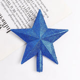 Blue Artificial Flowers Christmas Tree Decoration Glitter Star Light Berries Snowflakes Bow for Home Decor New Year Ornaments