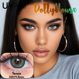 Wild Color Payoff Color Contacts Lenses Unique Multi-Tonal Radiating Design for Mesmerizing Eyes, Brown/Green/Gray,
