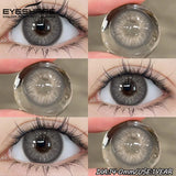 1pair Color Contact Lens for Eyes Fashion Popular Blue Green Contact Lens Brown Eye Lenses Yearly Gray Eyes Makeup Contact