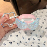 3D Crystal Wing Star Earphone Case Protect For Airpods 1 2 3 4 Cover Soft Shockproof For Air Pods Pro Pro2nd Fundas