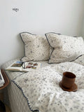Pure Cotton Double Layered Lace Four Piece Bedding Set Cute South France Secret Garden Cartoon Design Bed eet Cover Duvet C...