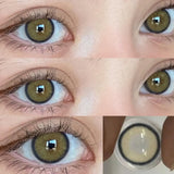 Neala Brown Small Pupil 3 Tones Natural Colored Contact Lenses 12 Months Use Daily Cosmetics for Eyes Beauty Makeup