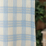 Blue And White Plaid Door Curtain Partition Curtain Bedroom op Commercial Bloing Curtain Semi Curtain No Punching Batoo...