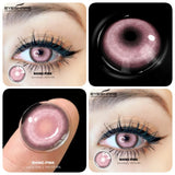 1 Pair Halloween Cosplay Contact Lenses Soft Anime Red Eyes Beauty Pupils Lenses for Party Makeup