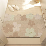 Durable Entrance Mat with Mountain/Wave Design Non-slip Easy-to-Clean Pad for Home Foyer Entrance & Indoor Floors