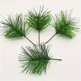10Pcs 7cm Christmas Decoration Artificial Green Pine Xmas Tree Pendant Home Room Decor New Year 2025 Gift Wreath DIY Accessories
