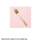 Retro Ins Luxury Relief Stainless Steel Fork And Knife Set Golden And Silver Home Dining Utensils Steak Knife And Fork Set