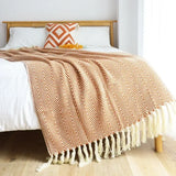 Retro Geometric Throw Blanket Knitted Home Decoration Hotel Classic Bed Cover Nordic Luxury Sofa Blanket Bedspread On The Bed