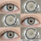 2 Pcs Colored Contact Lenses for Gray Eye Lenses Natural Gray Contact Lens Blue Contact Yearly Fashion Green Pupils