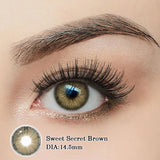1pair New Colored Contact Lenses with Degree Blue Fashion Green Iris Series Lenses Yearly urban Gray  Make Up Yearly