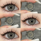 1 Pair Colored Contact Lenses for Eyes Doll Eye Cosmetics Blue Contact Lenses Fashion Lens Eye Makeup Yearly Use