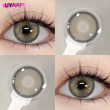 Grey Color Contact Lenses Big Black Eyes Lenses Natural Brown Lens Beauty Pupils Comestic Blue Lens 14.5/14.2mm
