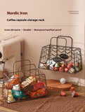Handheld Coffee Capsule Storage Basket Candy Snack Storage Frame capsule organizer Fruit Basket Living Room Desktop Decoration