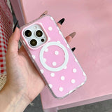 INS Korea Point Phone Case For Iphone 16ProMax 15Pro 13 14 15 16 Pro Max 15Pro 15ProMax Cover Fundas