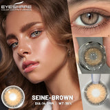 1 Pair Natural Colored Contact Lenses for Eyes Gray Eye Lens Fashion Blue Lenses Cosmetic Brown Eyes Contacts Yearly
