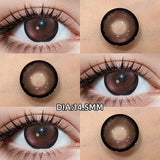Natural Color Big Diameter Colored Contacts 2pcs High Moisture Half Yearly Lenses 0.00D No Power