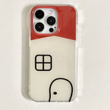 Casual Line House Mobile Phone Case Suitable for Apple for Iphone16Promax Case/For Iphone15Promax Case/14Pro Case/13 Iphonecase/Fashionable Women's Mobile Phone Case/Simple Mobile Phone Case
