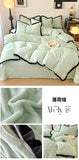 Winter Warm Bedding Set Flannel Duvet Cover for Home Thicken Velvet Queen King Size Luxury Bedroom Decor Quilt Cover Pillowcase