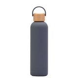 Sports Thermos Cup With Bamboo Lid And Handle,Stainless Steel Vacuum Flasks,Camping Gym Drinkware,Small Mouth Water Bottle,750ml