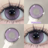 1 Pair Myopia Fashion Lens Prescription Colored Contact Lenses Beauty Pupils Purple Eye Lenses Blue Eye Color Lenses