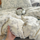 New Floral Double-piece Washed Cotton Quilt Cover  Skin-friendly Breathable Student Dormitory Duvet Covers Without Pillowcases