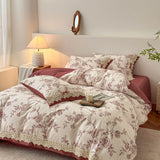 Cotton Bedding Set Twill Print Bed Linens Sheet Pillowcase Duvet Cover Sets Underwear