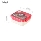 Kids Lunch Box for School, Larger Capacity Bento Box with Tableware, Plastic Snack Box, Microwavable Food Container