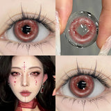 Cosplay Contact Lenses for Eyes Colored Pupils Pink Lenses Natural Fashion Contact Lenses Red Contacts Cosmetics 2pcs