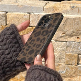 Matte Leopard Amber Silicone Back Cover Neutral Mobile Phone Case For iPhone 16 15 14 13 12 11 Pro Max Protective Fundas Cover