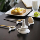 6pcs Set  Egg Stand Ceramic Chopstick Holders Spoon Rest Chopstick Stand  Kitchenware for Dining Table Decoration Home Ornament