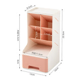 Multilayer PlasticInclinedPenHolderMultiFunctionalDesktopDrawerStorageBox for HomeDormOfficeDeskCosmeticBrushStationeryOrganizer