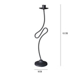 Home Decoration Irregular Candlestick Ornament Iron Candle Stand Creative Romantic Atmosphere Black Candlestick Decoration