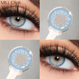 2PCS Colored Contact Lenses for Eyes Natural Blue Contact Lens Brown Pupils Fashion Lenses Eyes Makeup Beauty Yearly