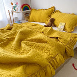 Korean Style Quilted Summer Quilt Blanket Lightweight Cooling Air-conditioning Comforter Quilt Soft Thin Quilt Machine Washable