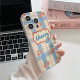 Cartoon Cherry Phone Case For iPhone 16 15 14 13 12 Pro Max Shockproof Soft Clear Cover Funda