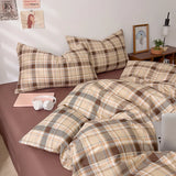 Bed Linen 100% Cotton Duvet Cover Stripe Queen Size 40s Quilt Cover Pillowcase Bedding covers Home Textile Nordic Foundation