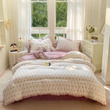 New Style Househould Quilt Bedroom 3D Bean Velvet Quilts Core Double Dormitory Autumn Winter Thickened Blanket